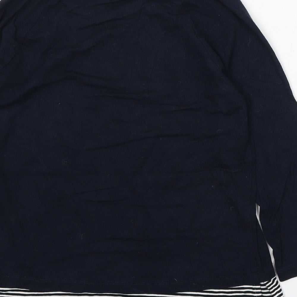 Marks and Spencer Womens Blue Round Neck Modal Pullover Jumper Size 10