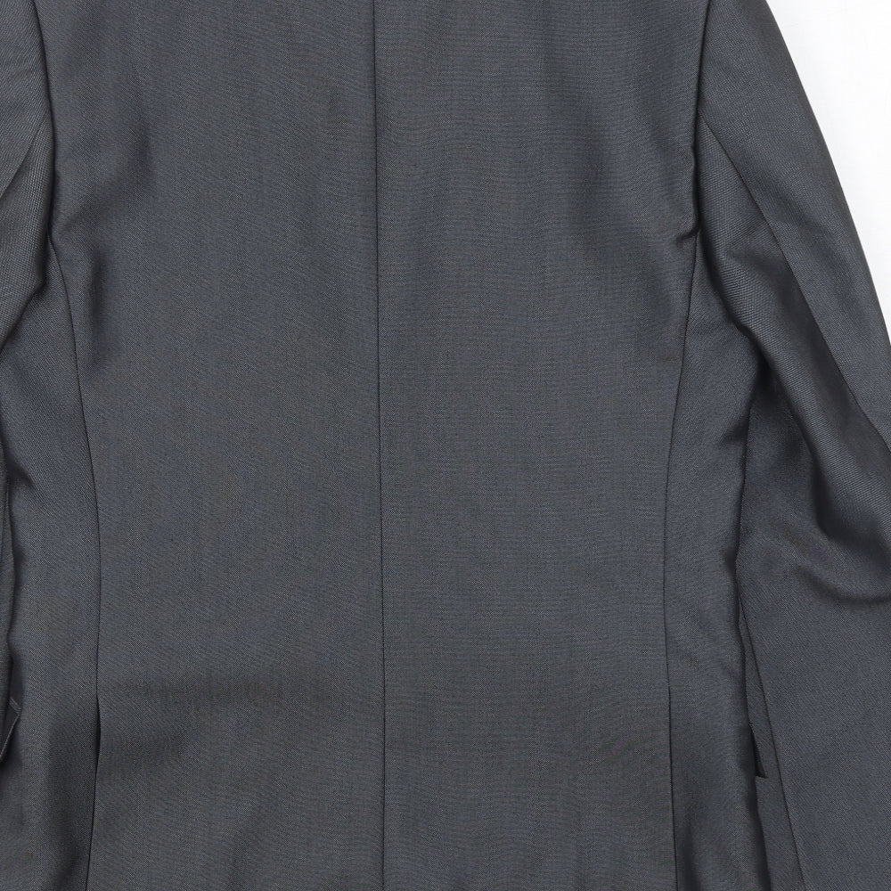 Ventuno 21 Mens Grey Polyester Jacket Suit Jacket Size 38
