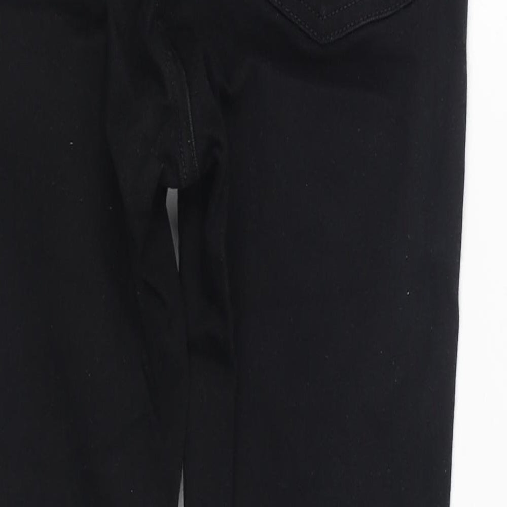 Topshop Mens Black Cotton Skinny Jeans Size 28 in L30 in Regular Zip