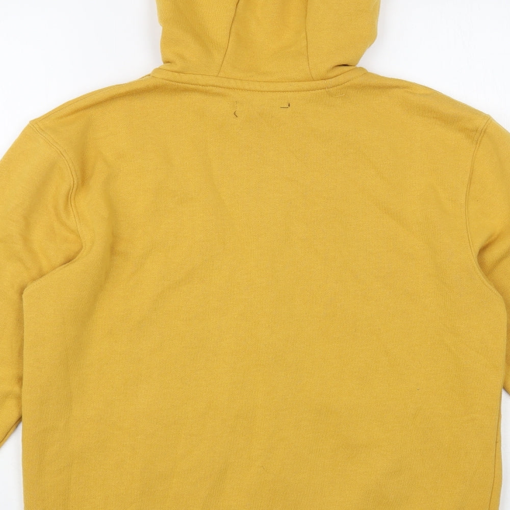 Dunnes Stores Mens Yellow Cotton Full Zip Hoodie Size S
