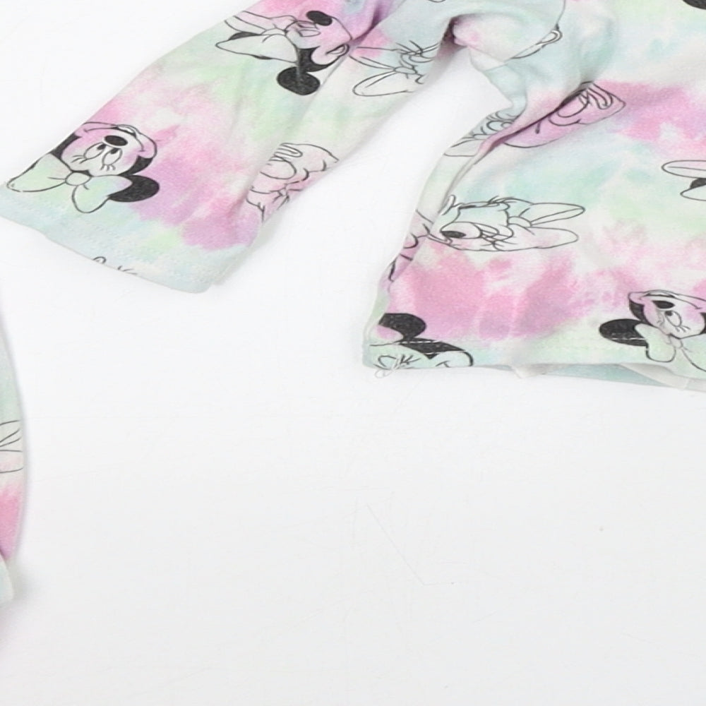 Disney Girls Multicoloured Geometric Cotton Robe Pyjama Set Size 9-12 Months - Minnie Mouse