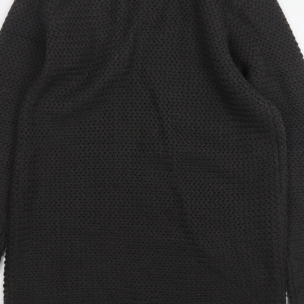 George Womens Grey Round Neck Acrylic Cardigan Jumper Size 10
