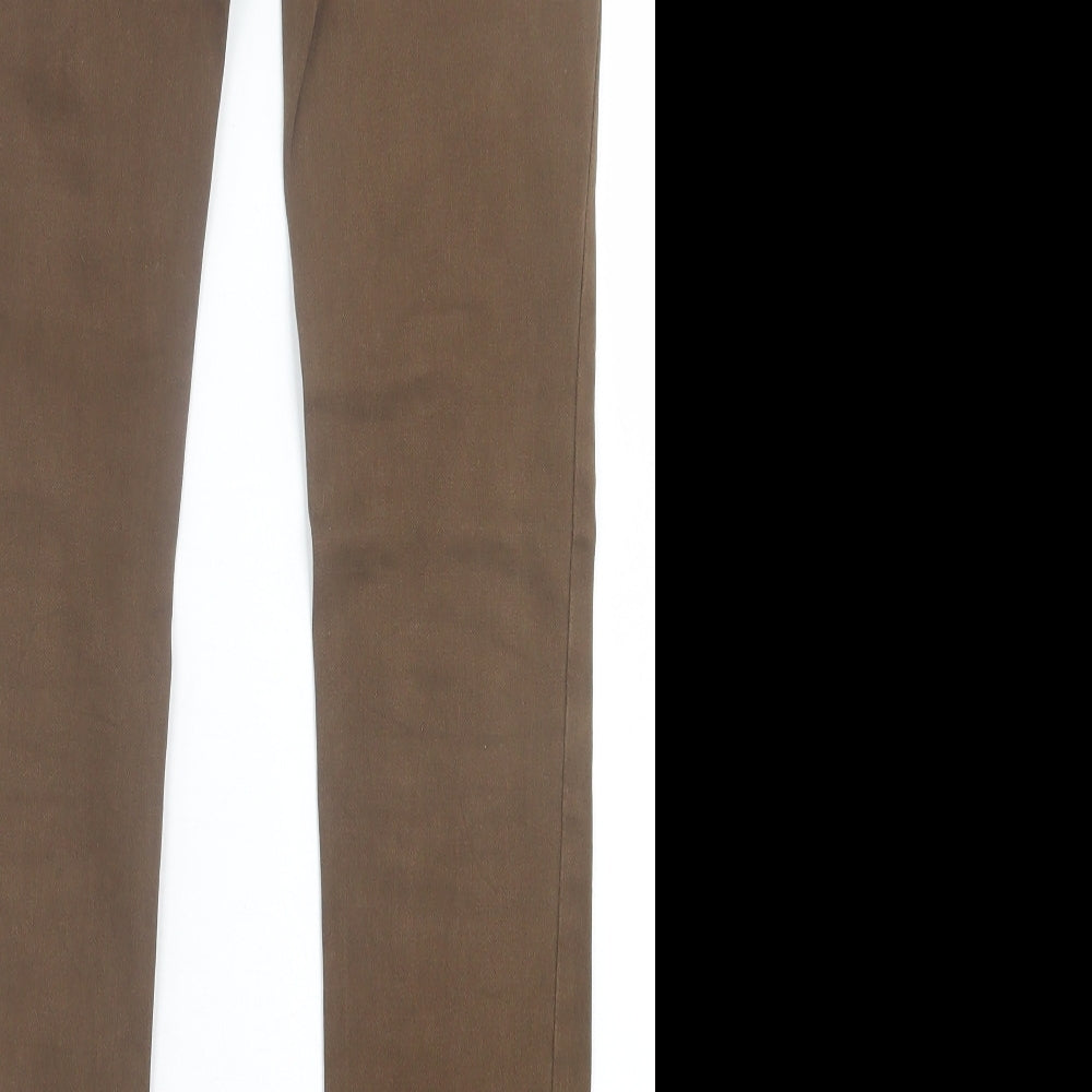 OSIKA Womens Brown Cotton Skinny Jeans Size 27 in L31 in Regular Button