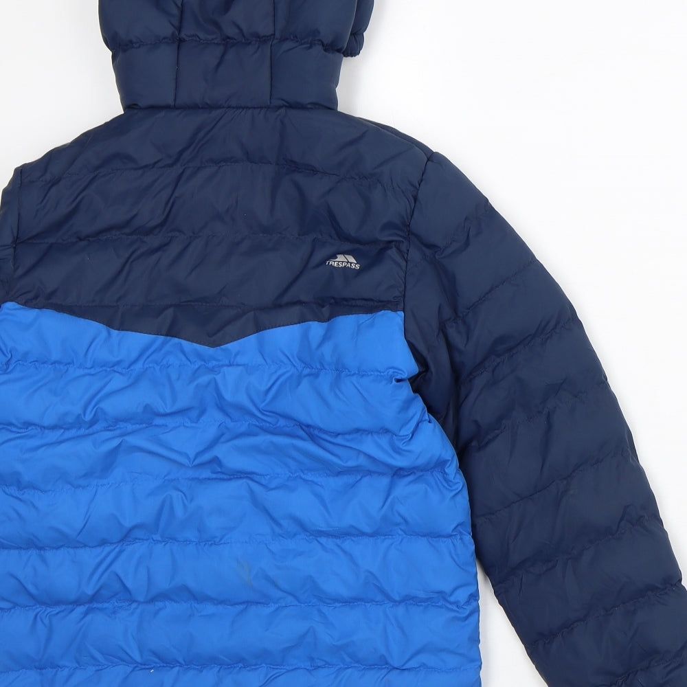 Trespass Boys Blue Colourblock Quilted Coat Size 7-8 Years