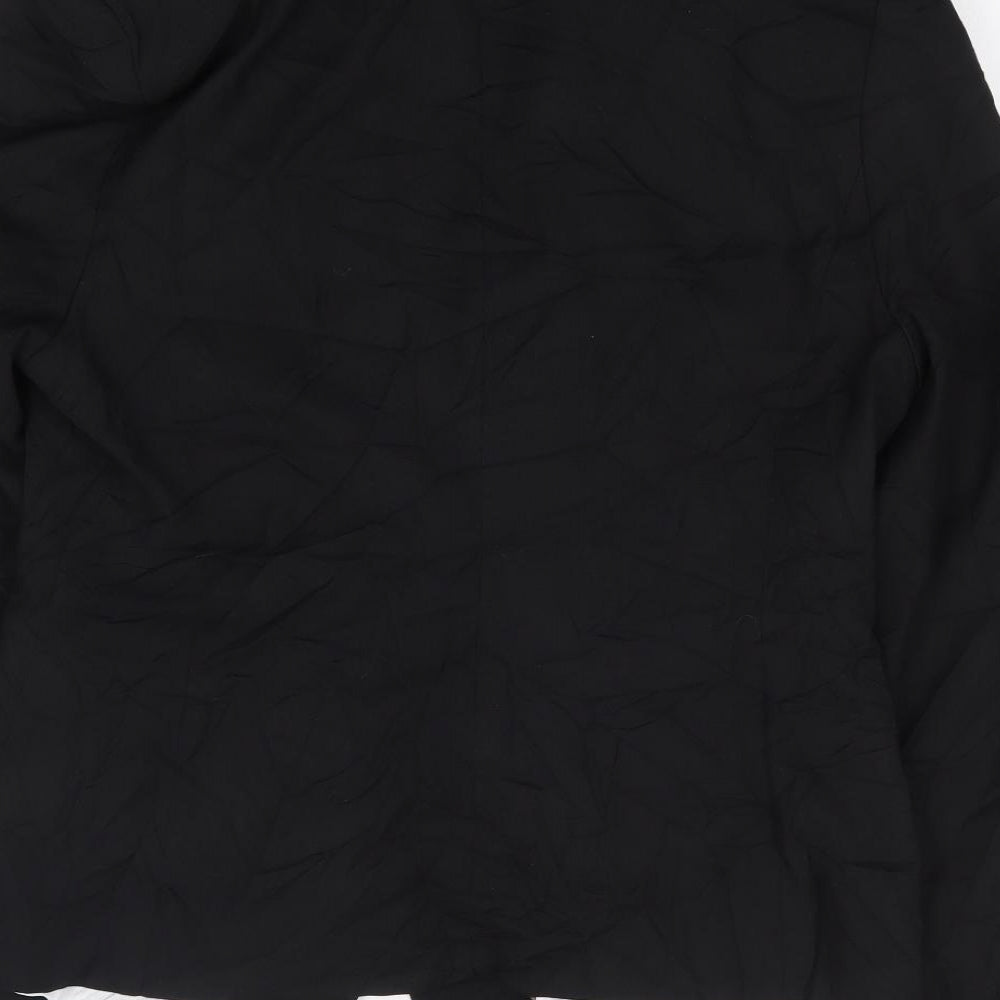 NEXT Womens Black Polyester Jacket Suit Jacket Size 12