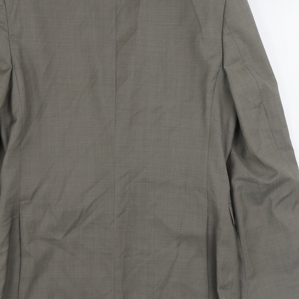 Blazer Mens Grey Wool Jacket Suit Jacket Size 36