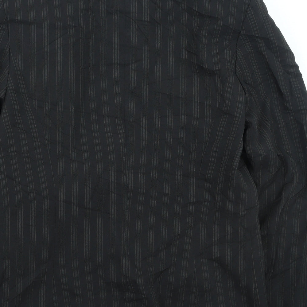 New Look Womens Black Striped Jacket Size 14