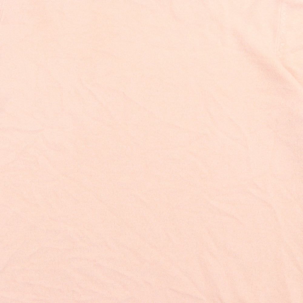 bonmarch Womens Pink Acrylic Basic T-Shirt Size 18 Crew Neck