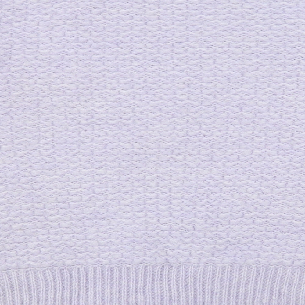 Marks and Spencer Womens Purple Round Neck Acrylic Pullover Jumper Size S