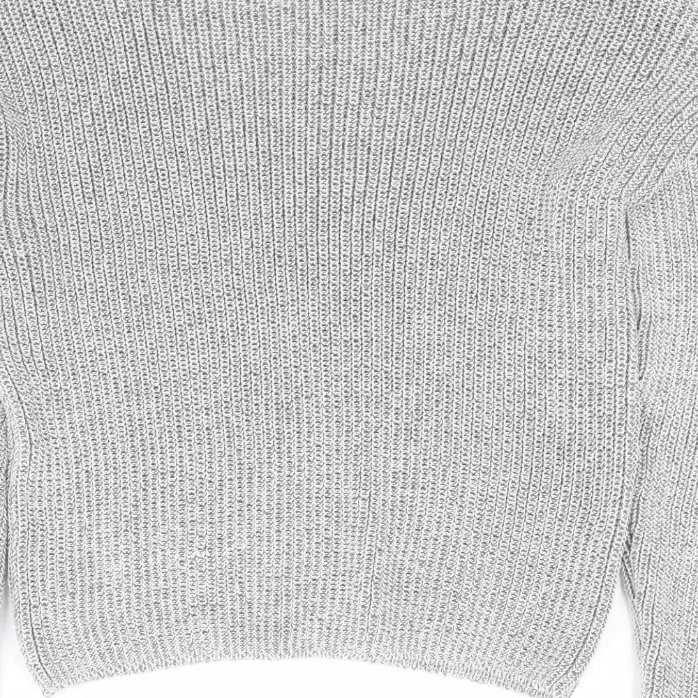 Primark Womens Grey High Neck Polyester Pullover Jumper Size S