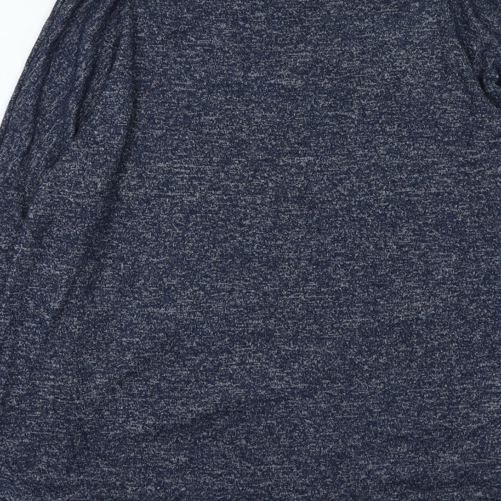 Marks and Spencer Womens Blue Round Neck Viscose Pullover Jumper Size 10