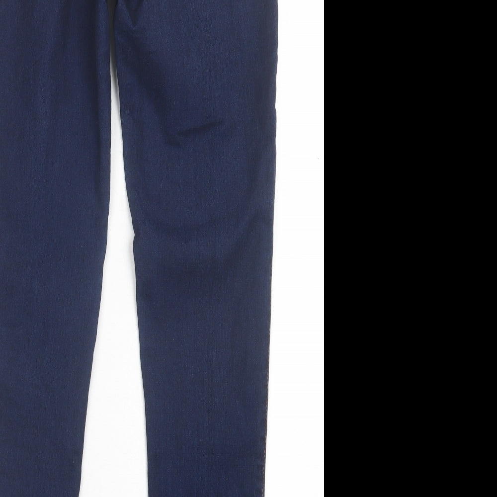 Denim & Co. Womens Blue Cotton Jegging Trousers Size 10 L30 in Regular