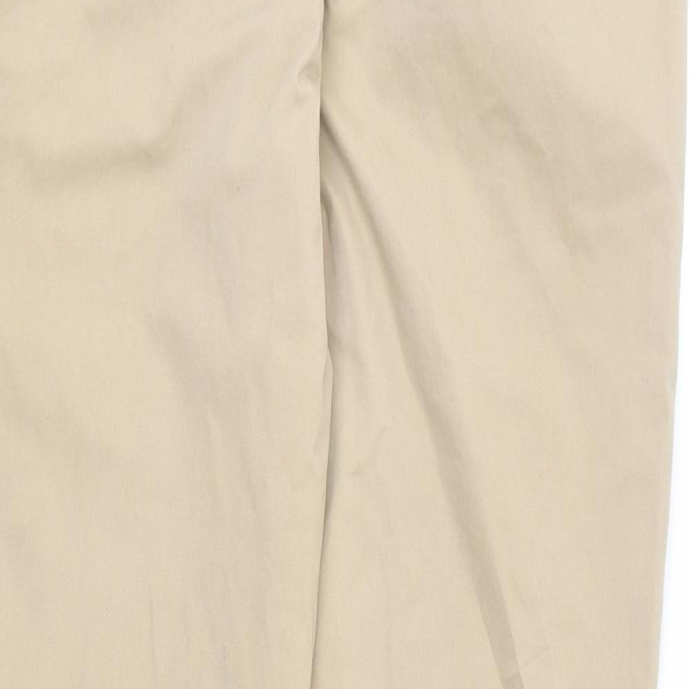 Primark Mens Brown Cotton Chino Trousers Size 34 in L30 in Regular - `