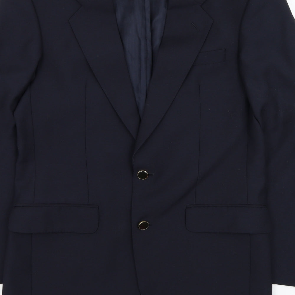 Marks and Spencer Mens Blue Wool Jacket Suit Jacket Size 36