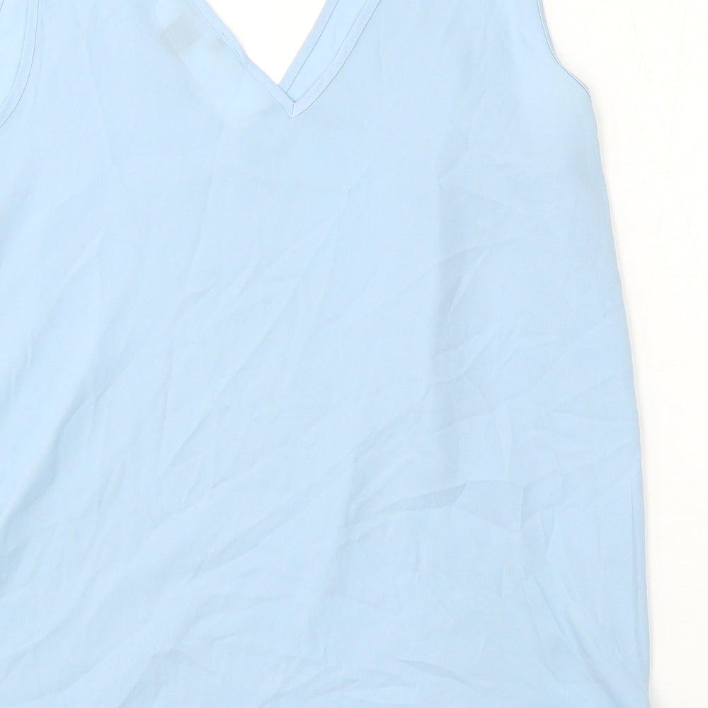 Atmosphere Womens Blue Polyester Basic Blouse Size 18 V-Neck