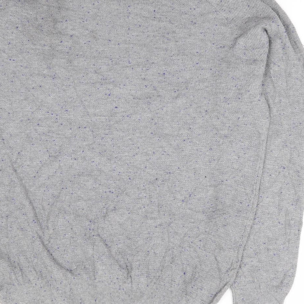 Zara Man Mens Grey Crew Neck Cotton Pullover Jumper Size M