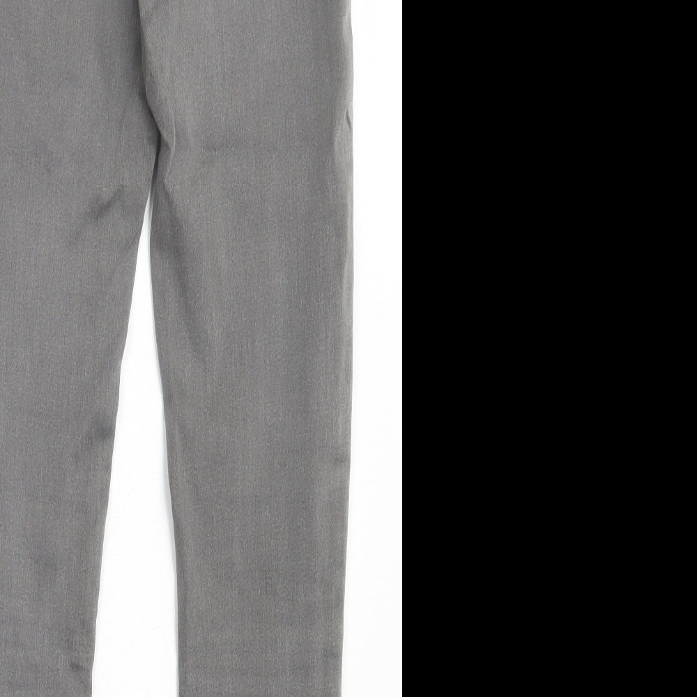 Marks and Spencer Womens Grey Cotton Skinny Jeans Size 8 L28 in Regular Button