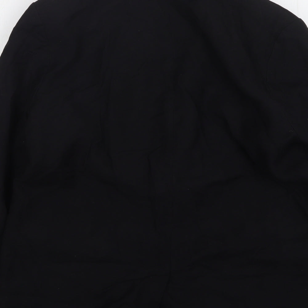 F&F Womens Black Viscose Jacket Suit Jacket Size 12