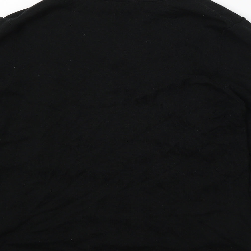 Marks and Spencer Womens Black Round Neck Acrylic Pullover Jumper Size 14