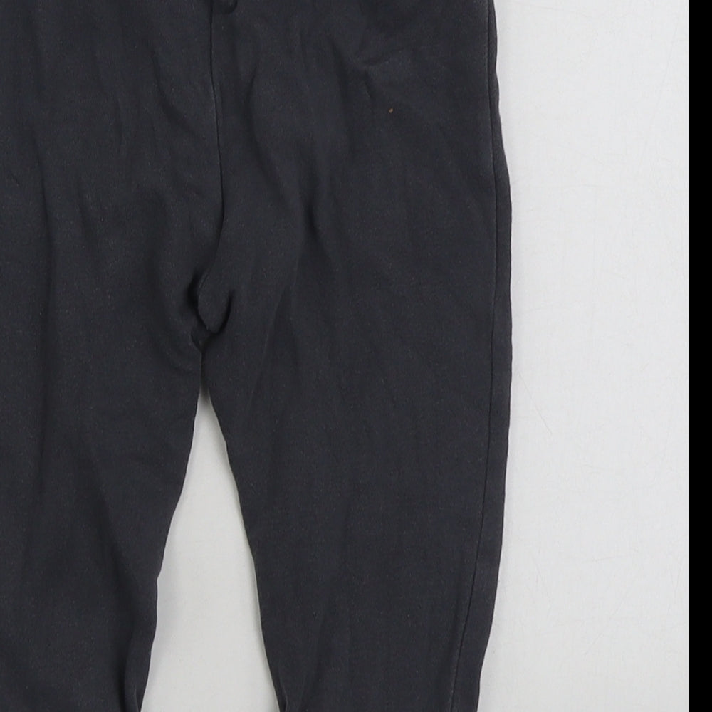 F&F Boys Grey Cotton Jogger Trousers Size 12-18 Months Drawstring