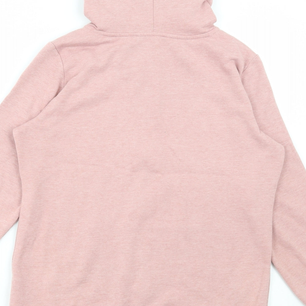 Dunnes Stores Womens Pink Cotton Full Zip Hoodie Size S Zip