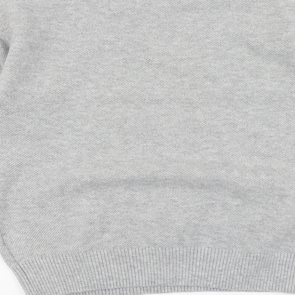 Marks and Spencer Womens Grey High Neck Polyester Pullover Jumper Size S