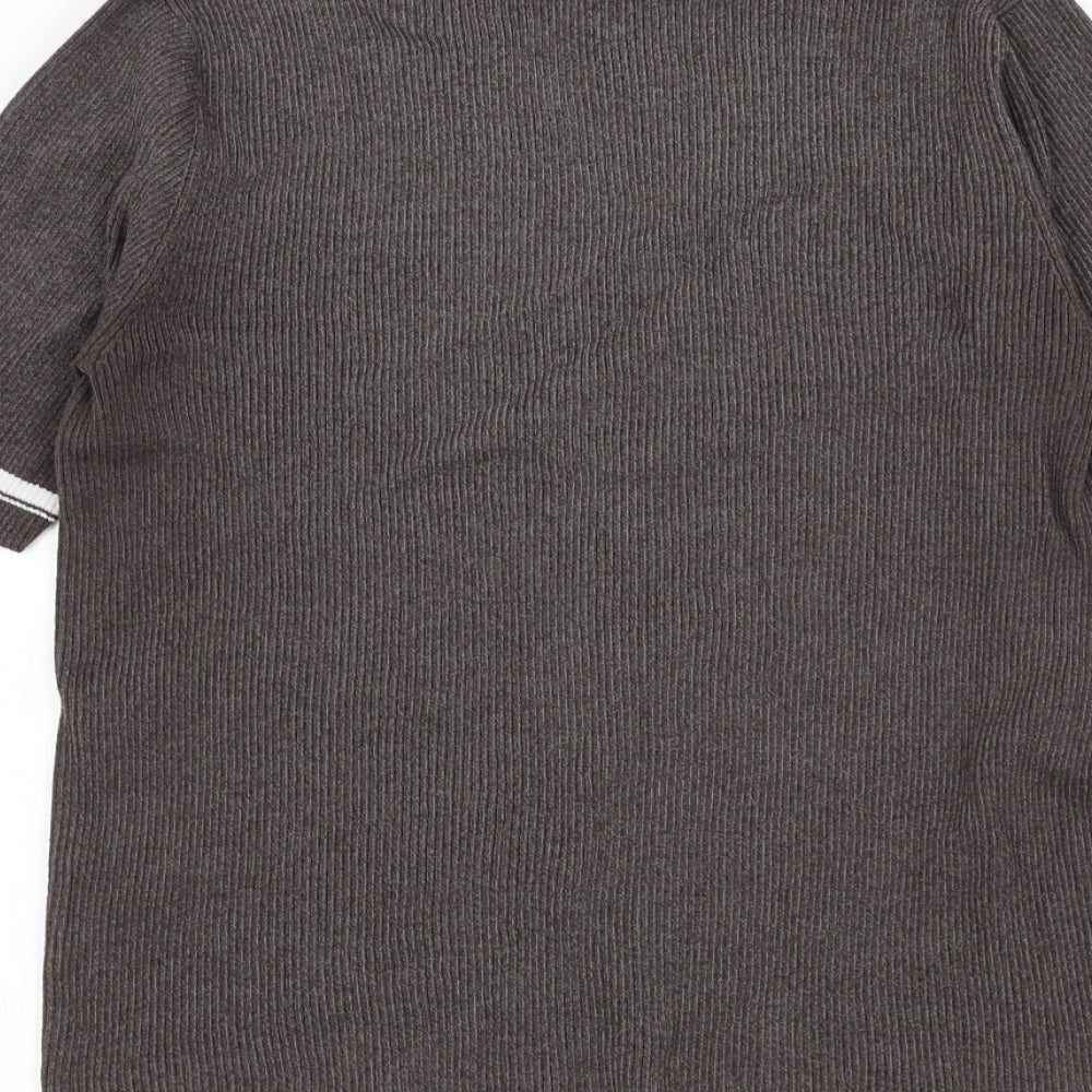 Gerry Weber Womens Brown Collared Polyester Pullover Jumper Size S