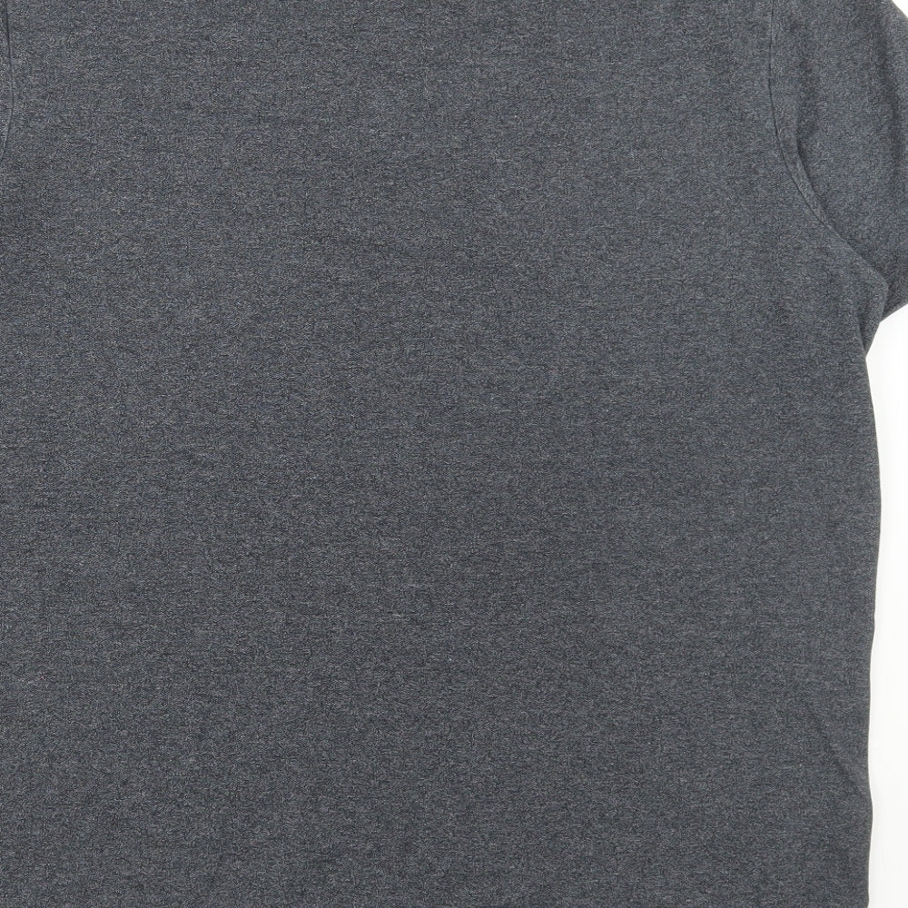 F&F Mens Grey Cotton Polo Size XL Collared Button