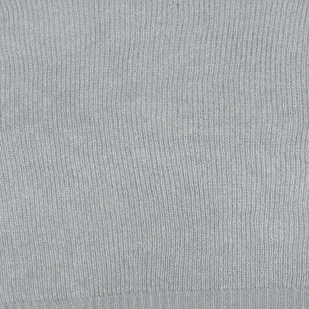 Marks and Spencer Womens Silver Round Neck Acrylic Pullover Jumper Size 16