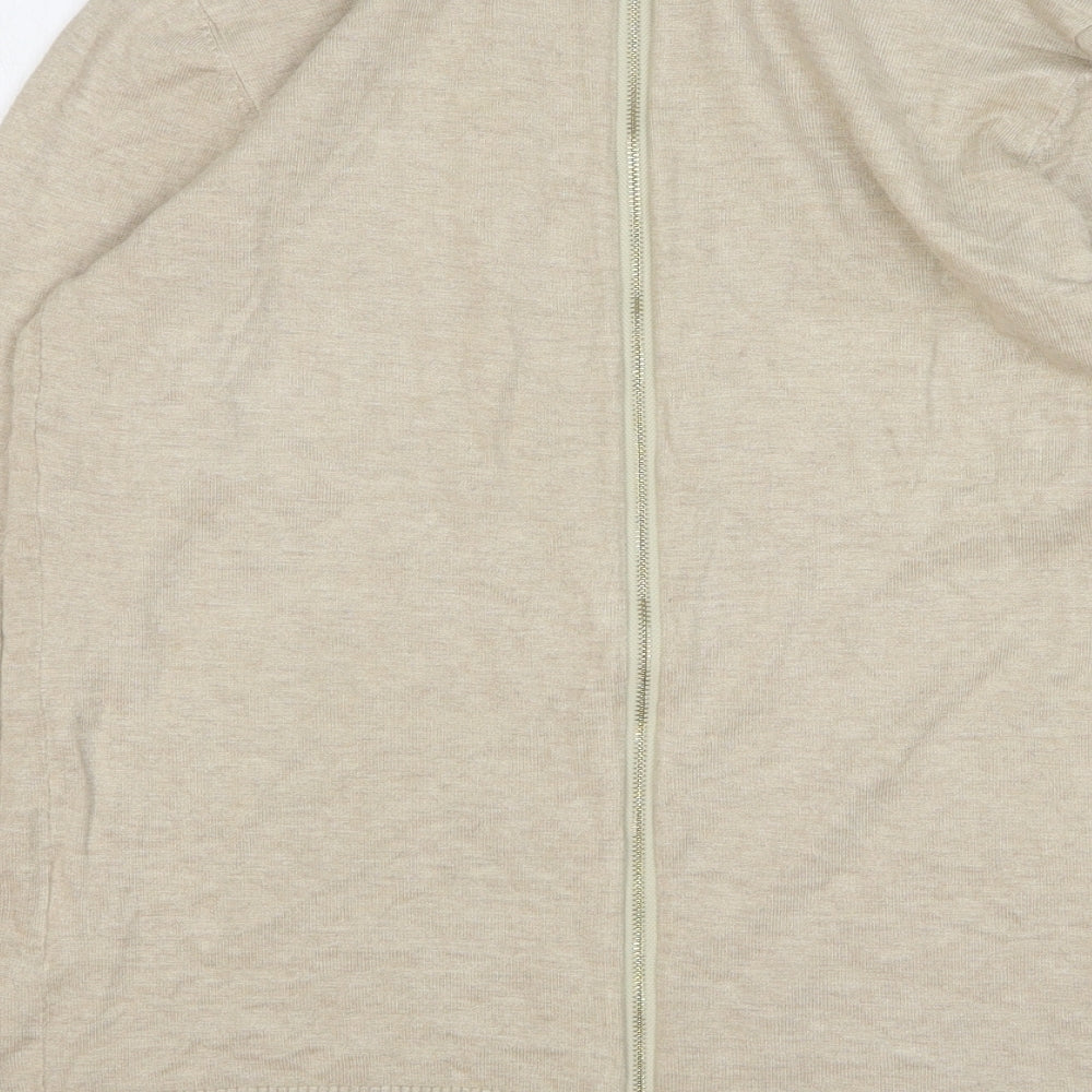 Millenium Womens Beige Round Neck Viscose Pullover Jumper One Size