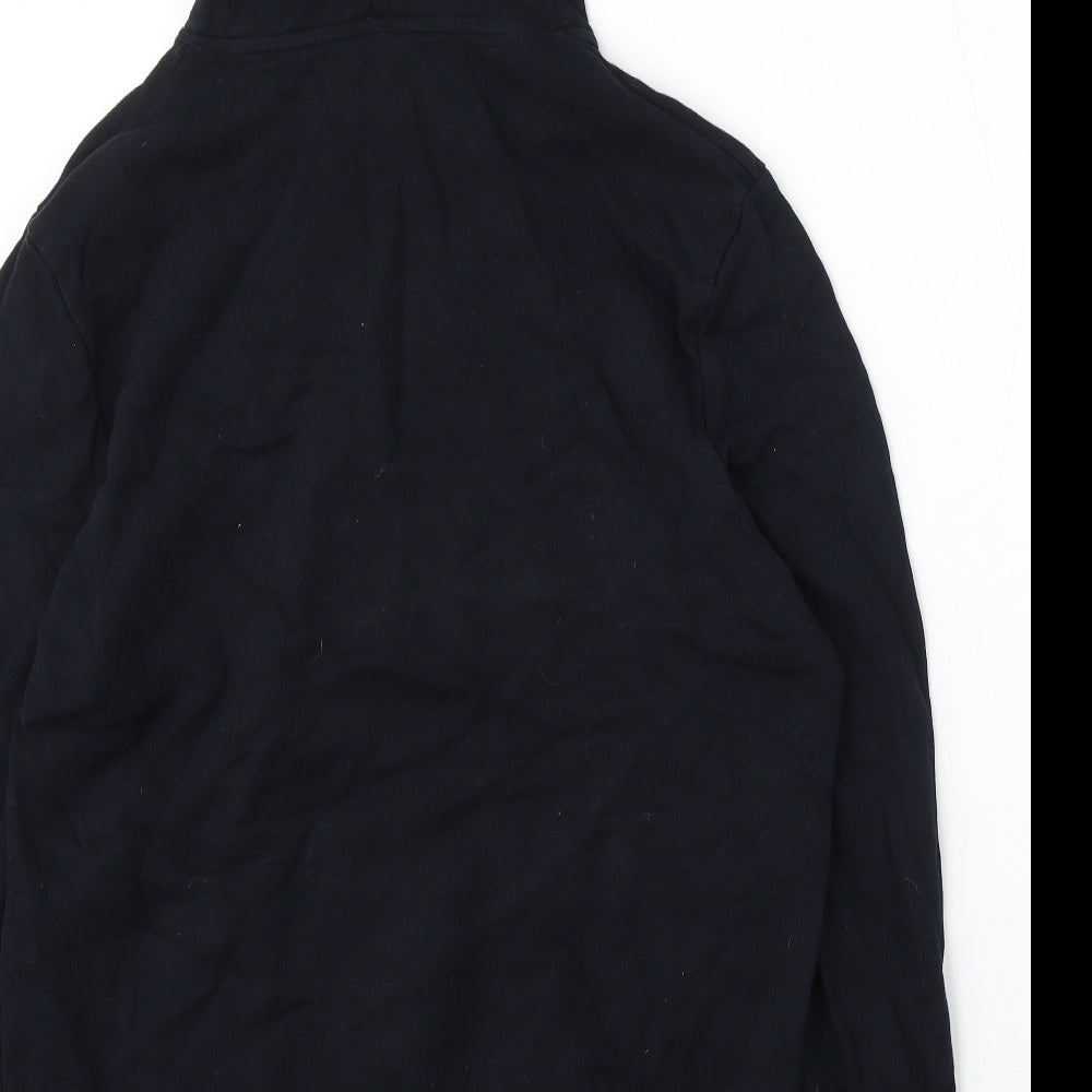 Maison Riviera Mens Black Cotton Pullover Hoodie Size M