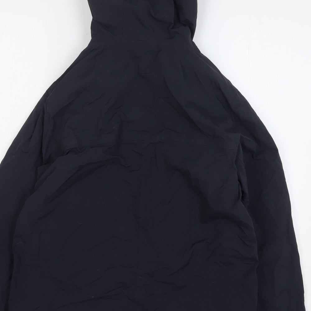 FLY53 Mens Black Rain Coat Coat Size M Zip