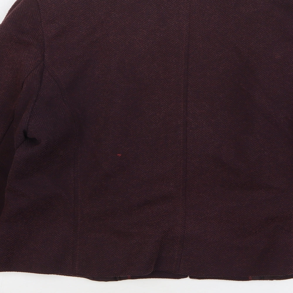 Marks and Spencer Womens Purple Jacket Size 18 Zip