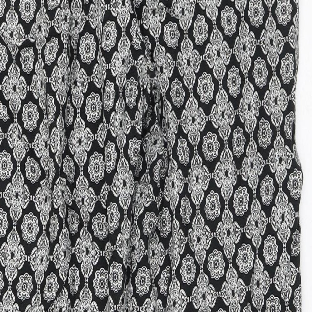 BAF Womens Multicoloured Geometric Viscose Trousers Size 10 L27 in Regular