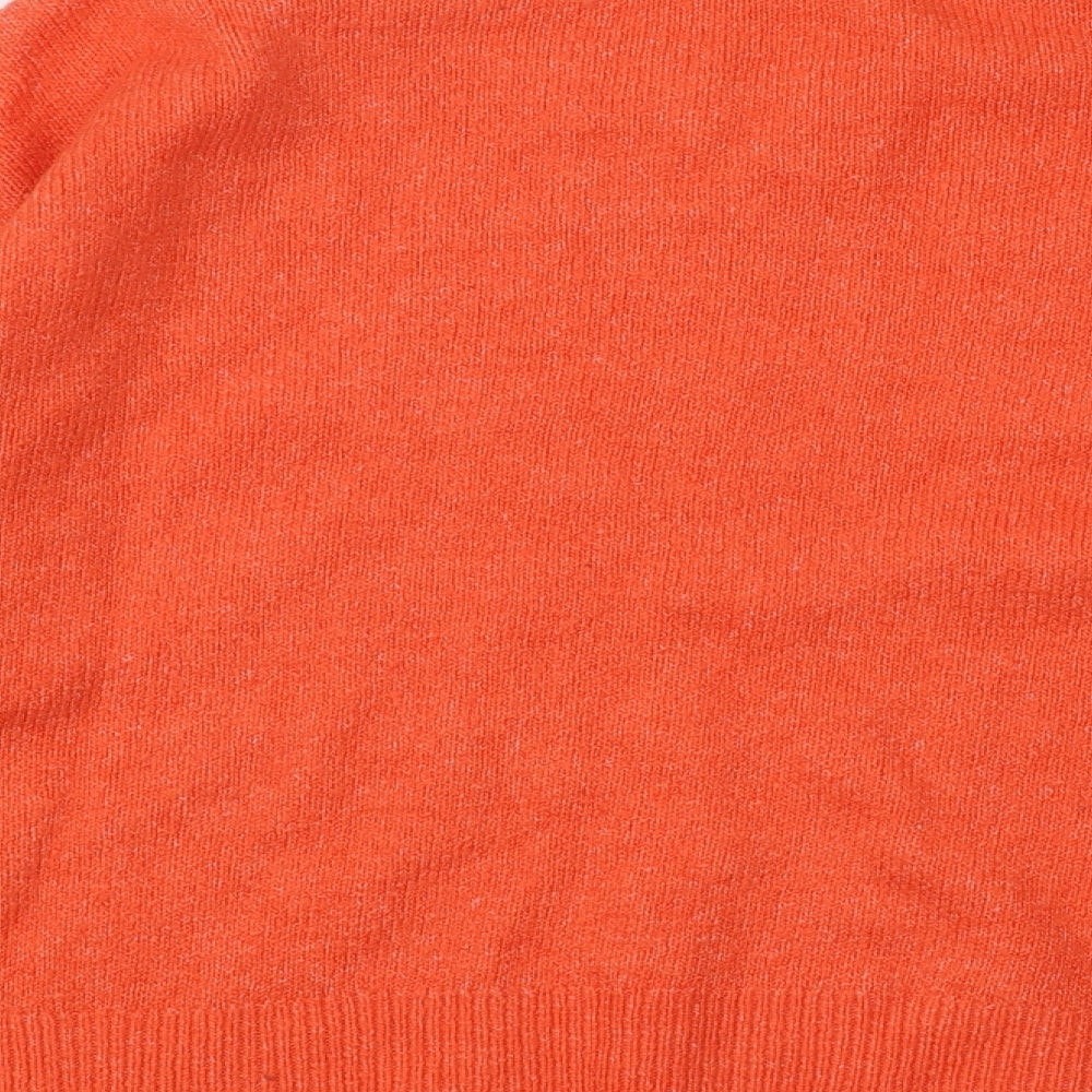 Dunnes Stores Womens Orange Round Neck Acrylic Pullover Jumper Size L