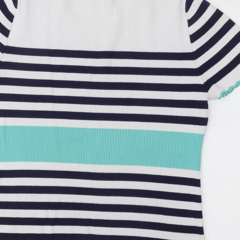 Gerard Womens Multicoloured Round Neck Striped Viscose Pullover Jumper Size L