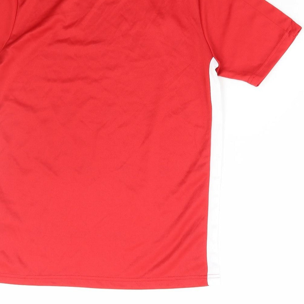 Sondico Boys Red Polyester Basic T-Shirt Size 13 Years Round Neck Pullover
