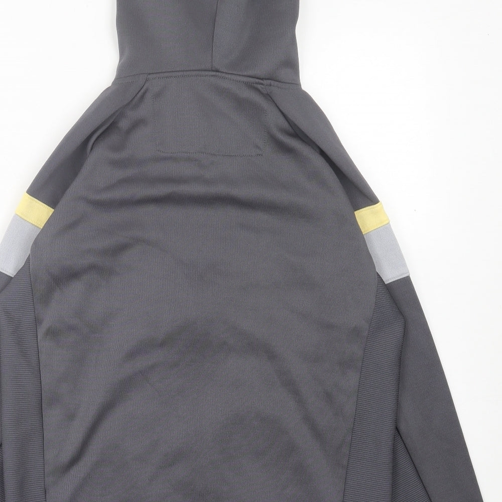 CRPR Mens Grey Striped Cotton Full Zip Hoodie Size M