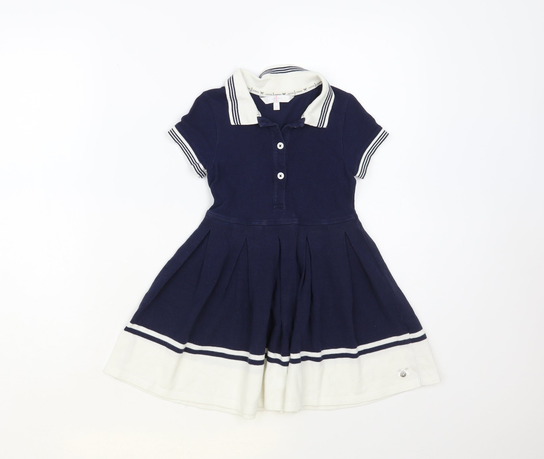 jasper conran blue dress Jasper Conran Girls Blue Cotton Skater Dress Size 4-5 Years Collared B –  Preworn