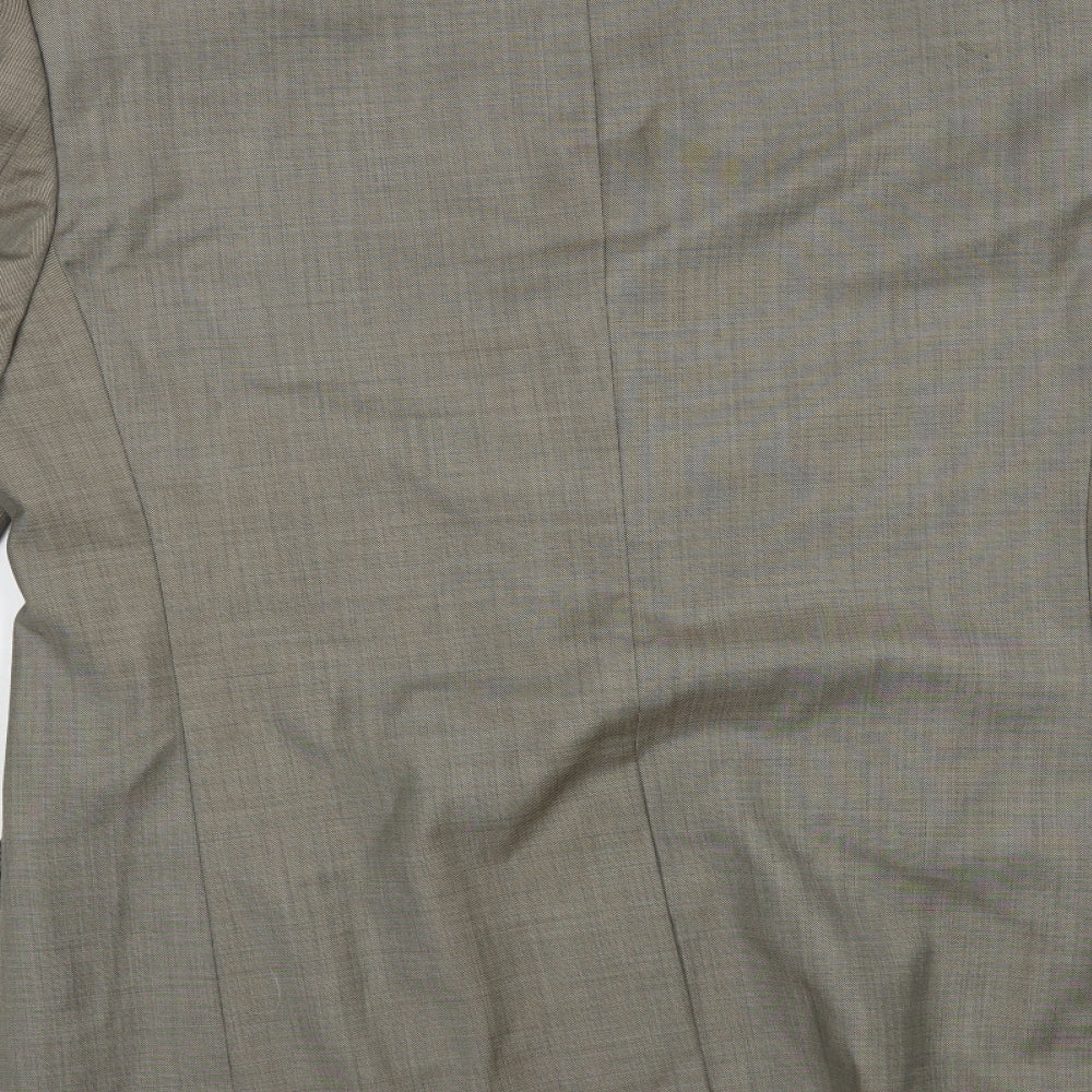Marks and Spencer Mens Grey Wool Jacket Blazer Size 42