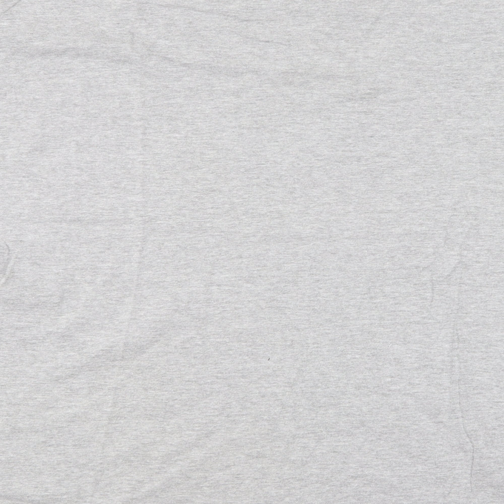 DH Shirts Mens Grey Cotton T-Shirt Size M Round Neck - Let It Snow
