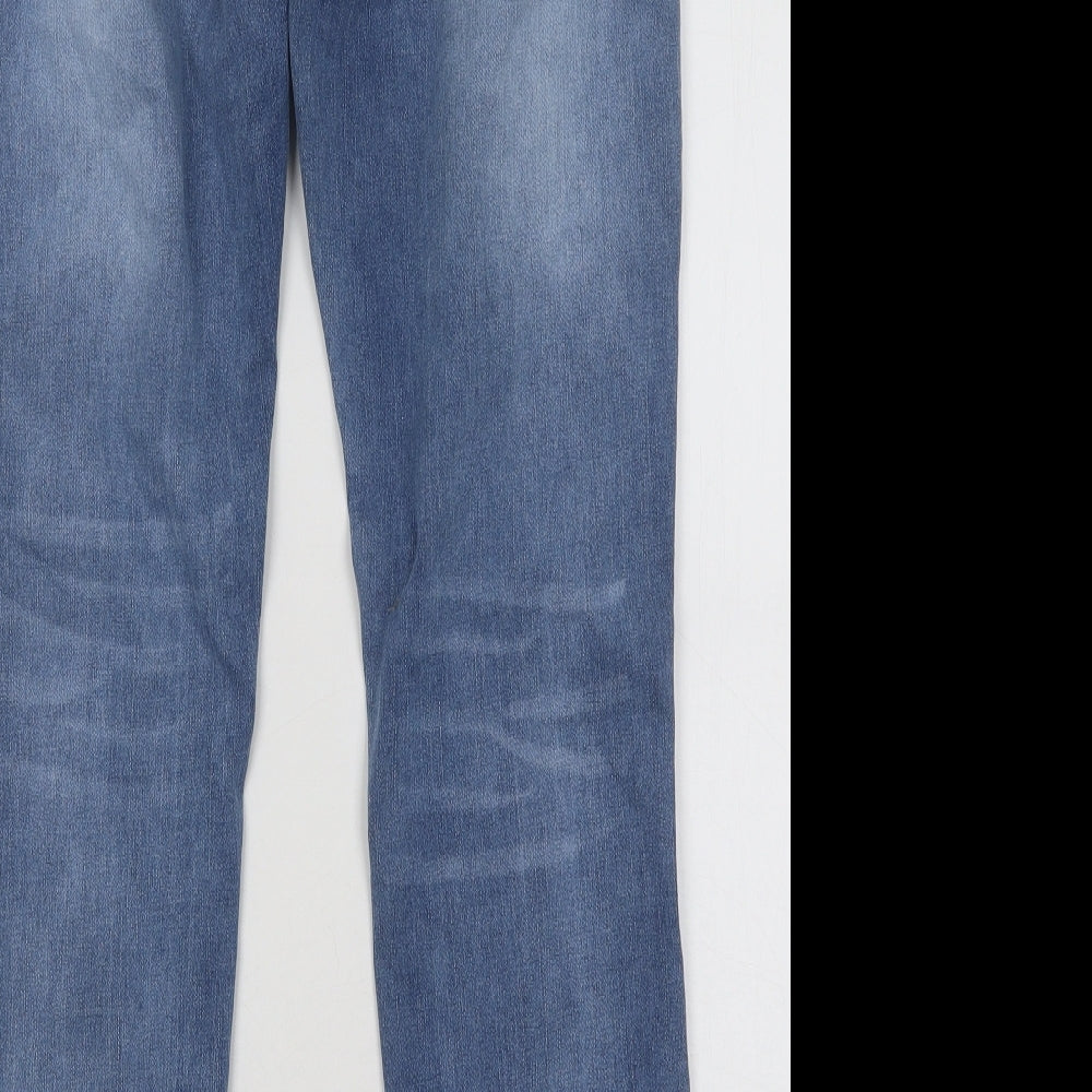 Sheilay Womens Blue Cotton Skinny Jeans Size M L28 in Regular Button