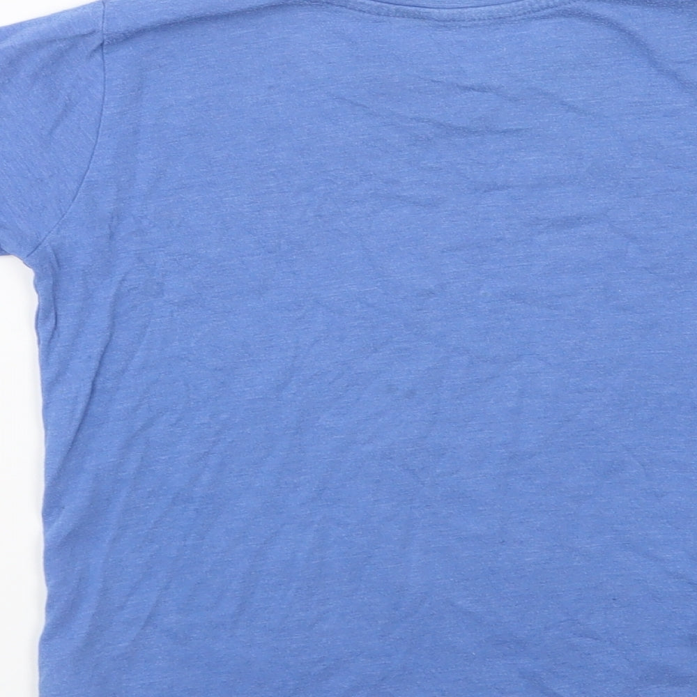 Dunnes Stores Boys Blue Cotton Basic T-Shirt Size 5 Years Round Neck Pullover - Too Cool For School