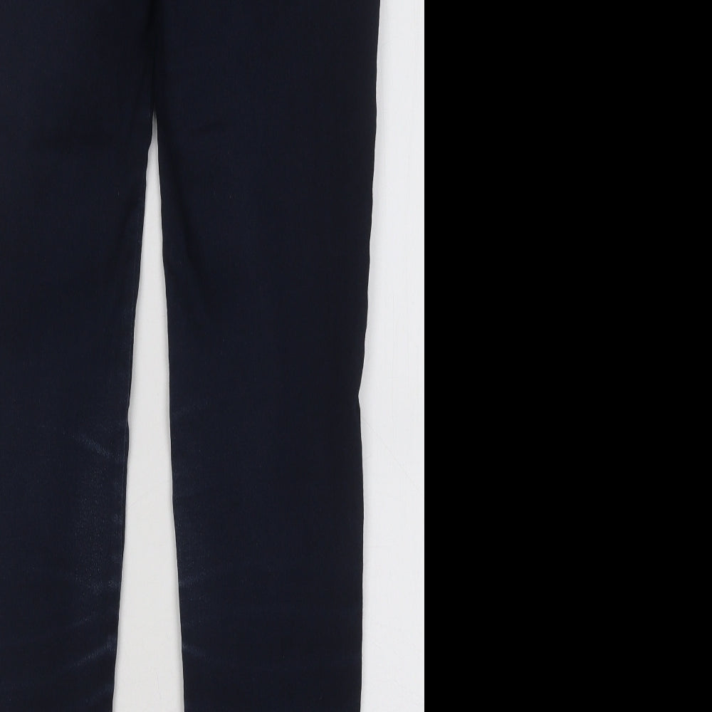 Blue 73 Womens Blue Cotton Skinny Jeans Size 10 L28 in Regular Button