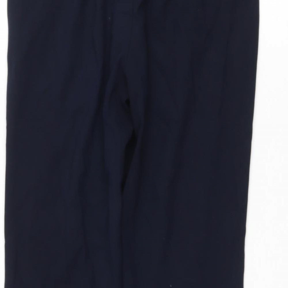 Marks & Spencer Womens Blue Polyester Trousers Size 6 L25.5 in Regular Zip