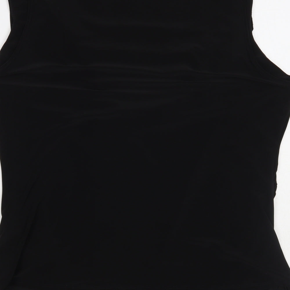 Wallis Womens Black Polyester Basic Blouse Size 18 Cowl Neck