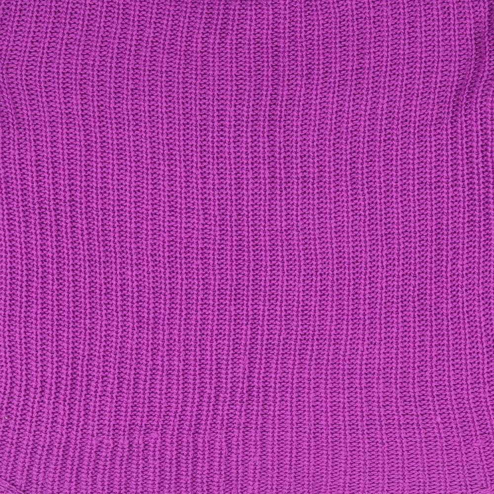 Goldigga Womens Purple Round Neck Acrylic Pullover Jumper Size 16