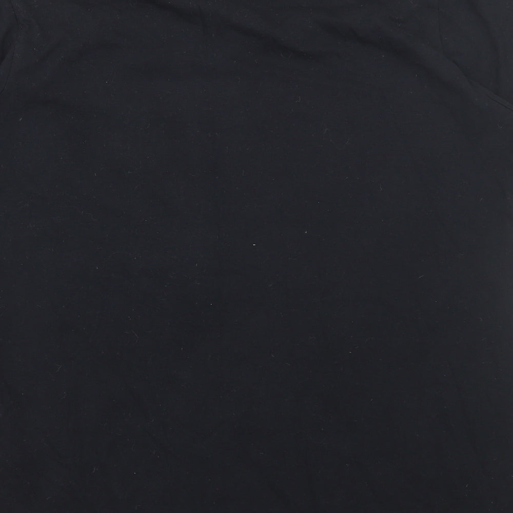 Gildan Womens Black Cotton Basic T-Shirt Size 2XL Round Neck - Gin-gle all the way, Christmas