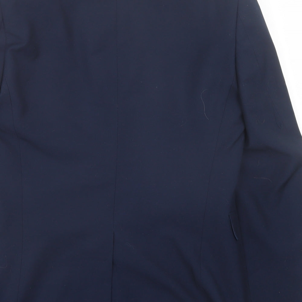 Burton Mens Blue Polyester Suit Jacket Size 36