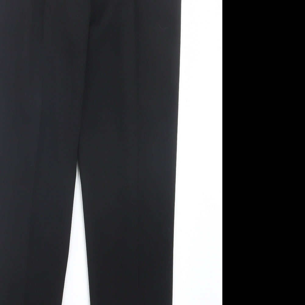 Atmosphere Womens Black Polyester Trousers Size 8 L28 in Regular Hook & Eye